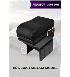 peugeot 20082013 kol dayama Yastıklı Siyah geniş model Lüks Deri