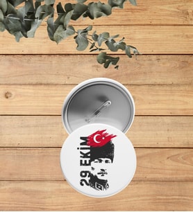 29 Ekim`e özel buton rozet 10 Adet