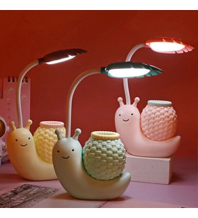 Masa Üstü Salyangoz Tasarımlı Kalemlik Led Lamba 22cm*11cm