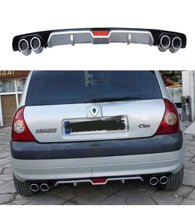 Renault Clio 2 Difüzör Arka Tampon Eki 4 Egzoz Çıkışlı
