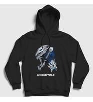 Presmono Unisex Siyah Gaster Blaster Undertale Kapüşonlu Sweatshirt 32182tt