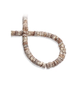 Bodhi Ağacı Rondela Kesim Beyaz Kahverengi 9x6mm Dizi