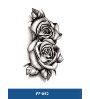 FF-052 ORTA BOY GÜL DESEN GEÇİCİ DÖVME-TATTO
