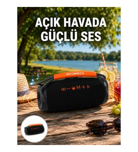 Mey İthalat® Bluetooth 5.1 Kablosuz Hoparlör Derin Bas RGB Işıklı Yeni Nesil