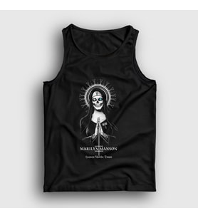 Presmono Unisex Siyah Upside Down Marilyn Manson Atlet 38872tt