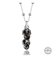 Crystal Taşlı Salkım 925 Ayar Gümüş Kolye