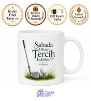I'd Rather Be Golfing Baskılı Golf Temalı Sopalı Kupa Bardak Hediye