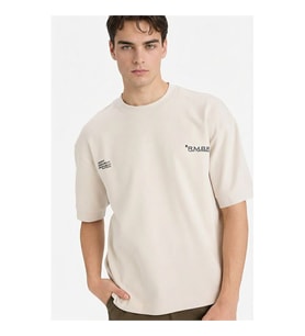 Defacto 26Y801003178 Taş Erkek T-Shirt F8148AX/ER22