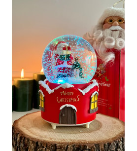 Yılbaşı Noel Kar Küresi Işıklı Müzikli ve Kar Motorlu Mega Boy