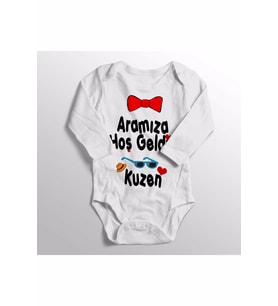Aramıza Hoş Geldin Kuzen Baskılı Bebek Zıbını