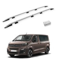 Turtle Opel Zafira Life (Mk3) 2019-2025 / Uzun Şasi Tavan Çıtası Crown Gri