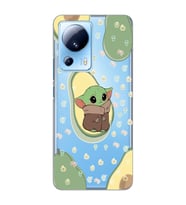 Xiaomi Mi 13 Lite Uyumlu Baby Yoda Desenli Şeffaf Telefon Kılıfı