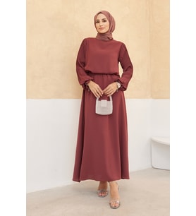Kolları Piliseli Etek Tunik Takım - Gül Kurusu