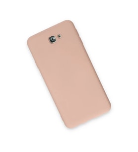 Samsung Galaxy J7 Prime Kılıf Nano İçi Kadife Silikon - Pudra