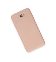 Samsung Galaxy J7 Prime Kılıf Nano İçi Kadife Silikon - Pudra