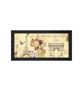 Manzara Temalı Kanvas Tablo 80 x 110 cm Siyah Çerçeve