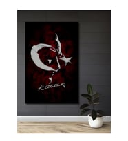 Dekoratif Ahşap Kare Atatürk Silüeti Tablosu Ev/Ofis/İşyeri/Salon/Mutfak/Banyo Tablo