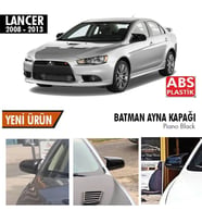 Mitsubishi Lancer Yarasa Ayna Kapağı Batman Parlak Siyah Piano Black