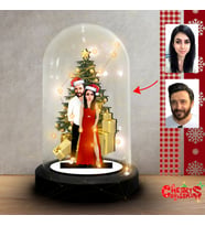 Noel Karikatürü Sevgili Hediye, Noel sevgili Karikatür Hediyesi, Karikatür Noel Tatili, Dekoratif Karikatür ışıklı Fanus , Yılbaşı Hediyesi FN259