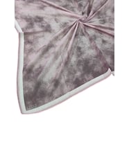 Ebruli Soft Pamuklu Desenli Eşarp - 95x95 cm (Pudra)