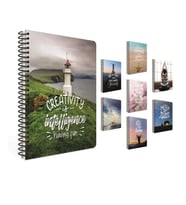 GIPTA TRAVEL JOURNAL SPİRALLİ KARTON KAPAK A4 80 YP. KARELİ DEFTER