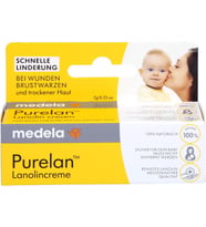 Purelan 7 Gram Lanolin Göğüs Ucu Kremi - Ağrıyan Göğüs Ucu ve Kuru Ciltler İçin Hızlı Rahatlama, Hipoalerjenik, Dermatolojik Olarak Test Edilmiş ve Kokusuz