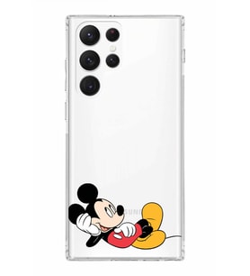 Samsung Galaxy S22 Ultra  Kamera Korumalı Kapak Mickey Mouse Tasarımlı  Şeffaf Kılıf