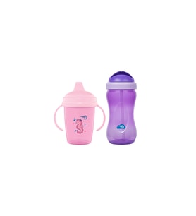 Life Enjoy Akıtmaz Alıştırma Bardağı 240 ml & Renkli Pipetli Bardak 350 ml
