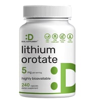 DEAL SUPLAMENT Lithium Orotate 5mg, 240 Capsules – Highly Bioavailable. (Renksiz)