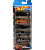 Hot Wheels Hızlı Ve Öfkeli 5'Li Oyuncak Yarışı Ve Drift Arabaları 1:64 Ölçekli Özel Dekorlarla (Stil (Çok Renkli)