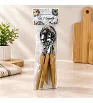 Northcity Ahşap Saplı Metal Küçük Kaşık