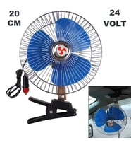 Araç İçi Fan Oto Vantilatör 24 Volt Mandallı 8 inç