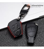 (Mercedes A C E S G sınıf GLC CLA GLB W177 W205 W213 W222 Uyumlu) Deri Anahtar Kılıfı
