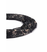 Varisit Doğal Taş Parlak Siyah Silindir Kesim 4x13mm Dizi