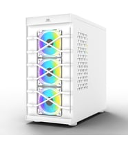 POWERBOOST PB-GR222BW 7-ARGB Fanlı Gaming Mid-Tower PC Kasası Beyaz