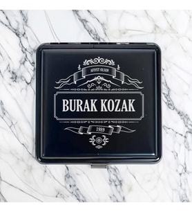 Kişiye Özel Orijinal İsimli Şık Siyah Sigara Tabakası