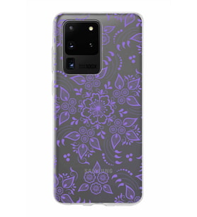Samsung Galaxy S20 Ultra Kapak Nostalji Desen Tasarımlı Şeffaf Silikon Kılıf
