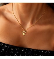 Kişiye Özel 925 Ayar Gümüş Tasarım Dağ Manzaralı Doğa Kolye (Gold)