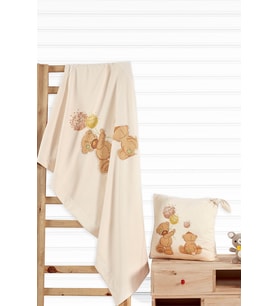 Bebek Organik Pamuk Penye Pike 80x130 (Krem)