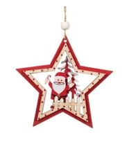 Yılbaşı Ağacı Noel Baba Yıldız Dekor Süs 11 Cm 1 Adet