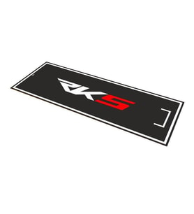 Rks Uyumlu Siyah Desenli 80 X 220 Cm Kaydırmaz Motosiklet Halısı