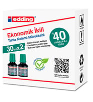 Edding BT30 Yazı Tahtası Kalemi Mürekkebi 30 ml. x 2'li Kutu YEŞİL 