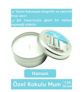 Premium Özel Metal Kutulu Arınma Huzur Meditasyon Yoga Esans Dekoratif Mum Oda Kokusu 120 Gram