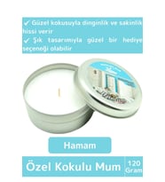 Premium Özel Metal Kutulu Arınma Huzur Meditasyon Yoga Esans Dekoratif Mum Oda Kokusu 120 Gram