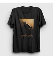 Presmono Unisex Siyah Poster The Shawshank Redemption T-Shirt 461211tt