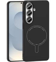 Samsung Galaxy S26 FE ile Uyumlu Kılıfı Ultra İnce Kamera Lens Korumalı M-Safe Şarj Özellikli Sert Silikon Kapak Elio Siyah