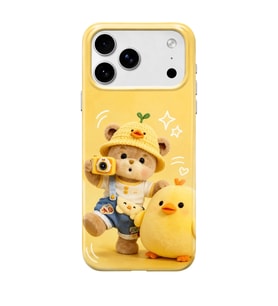 iPhone 17 Pro Tiny Bear Collection Çift Katmanlı Essential Tough Telefon Kılıfı