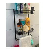 Havlu Askılıklı İki Katlı Banyo Düzenleyici Raf