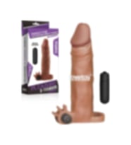 Lovetoy X-Large Full Realistik Titreşimli Uzatmalı Penis Kılıfı
