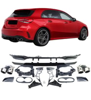 Mercedes A Serisi W177 Hb A35 Amg Arka Difüzör 2019-2023 Arası uyumlu Çift Çıkış